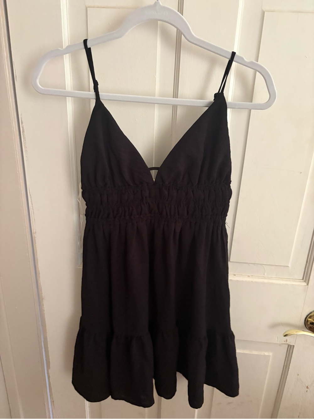 Inspired Hearts Black Spaghetti-Strap Sundress